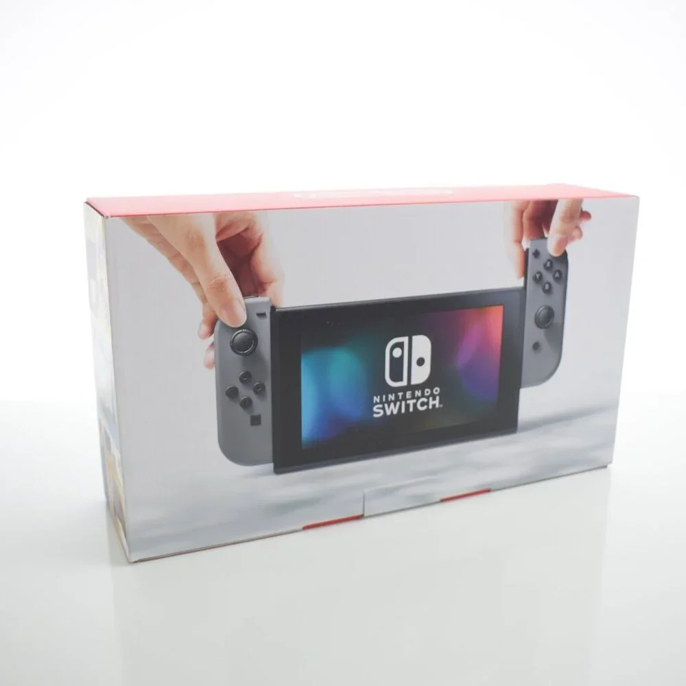 Nintendo Switch HAC-001 32GB Console with Gray Joy‑Con, Zelda case & 8 games inc
